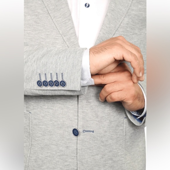 7 DOWNIE ST Voyager Grey Knit Sport Coat in Grey Size 44R NWOT - Picture 3 of 12